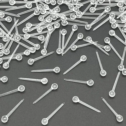 Miniatura 4 de Aretes transparentes para deportes, 300 pares de aretes transparentes y dorsos de aretes Bola transparente de 0.118 in