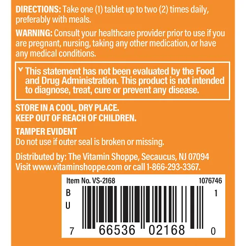 Miniatura 3 de The Vitamin Shoppe Vinagre de sidra de manzana con pectina de manzana (100 tabletas)