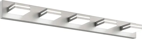 Miniatura 54 de SineRise - Lámpara LED para tocador de baño - Moderna lámpara de acrílico con acabado cromado para iluminación de pared sobre el espejo - 2 luces
