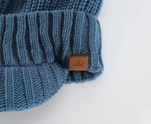 Miniatura 6 de Home Prefer - Gorro de invierno para hombre de punto grueso con visera, gorro tipo newsboy