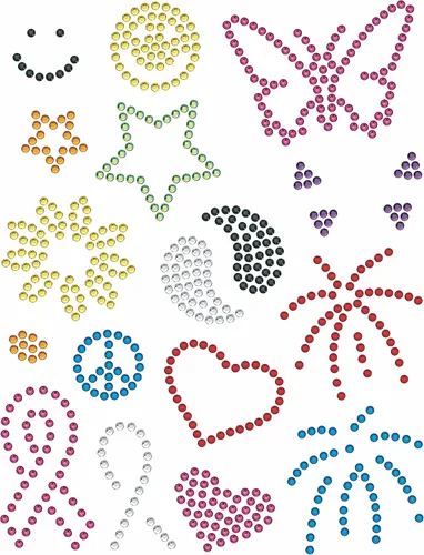 Miniatura 2 de Plantilla(s) de diamantes de imitación magnéticos - Variedad - Diseños multicolor