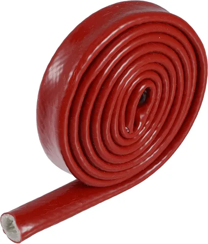 Miniatura 8 de X AUTOHAUX Cinta de fibra de vidrio recubierta de silicona con manga de fuego de 3 pies de identificación de 1/2 "para líneas de manguera