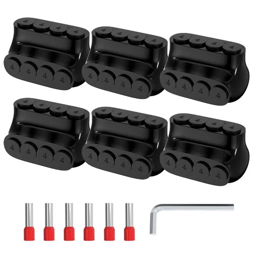 Miniatura 7 de Joinfworld Conector Multipuerto Aislado de 3 Puertos Conectores de Alambre de Aluminio a Cobre 4-14AWG Entrada de Un Solo Lado Conectores de Cable 3