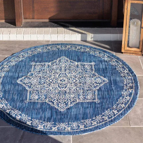 Miniatura 35 de Unique Loom Outdoor Traditional Collection - Alfombra de área antigua (4 pies 1 pulgada x 6 pies 1 pulgada, rectangular, beige y negro)