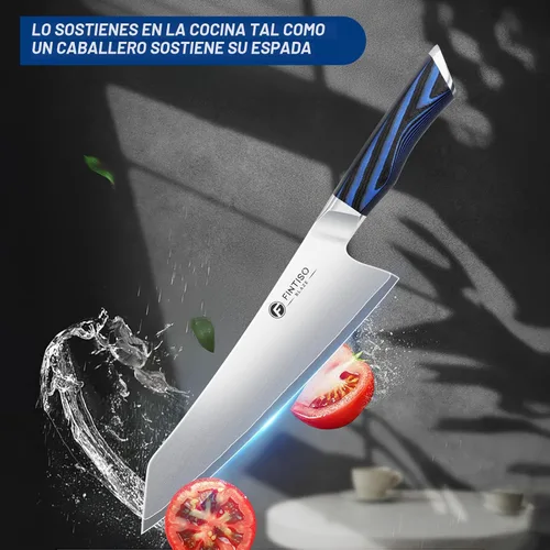 Miniatura 5 de FINTISO - Cuchillo de chef de 8 pulgadas, cuchillo de cocina de gama alta con mango G10, cuchillo de cocina profesional de acero inoxidable japonés