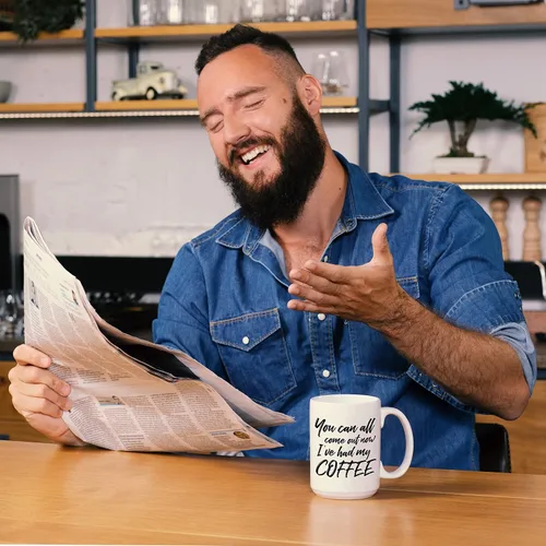 Miniatura 9 de Taza de café divertida con texto en inglés "Come Out Now"; bonita taza de cerámica blanca de 15 onzas con un eslogan genial; gran regalo único