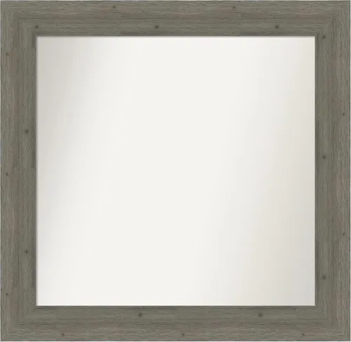 Miniatura 29 de Amanti Art Espejo de baño gris para sobre el fregadero, 27 x 27 pulgadas, espejo de tocador cuadrado gris, marco de madera rústica de campo medio