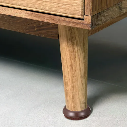 Miniatura 5 de Angoily Almohadillas y deslizadores de muebles para suelos de madera dura, 10 unidades de fieltro para patas de silla, almohadillas de movimiento