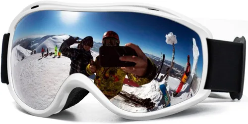 Miniatura 9 de AVV - Gafas de esquí con protección UV, gafas antiniebla para snowboard, gafas de nieve OTG para hombres, mujeres, adultos y jóvenes