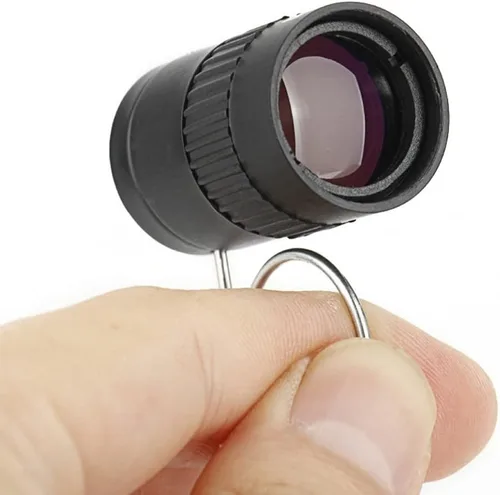Miniatura 6 de Mini telescopio monocular, 0.098 x 0.689 in, enfoque óptico portátil, alcance de detección con anillo de metal para eventos deportivos, observación