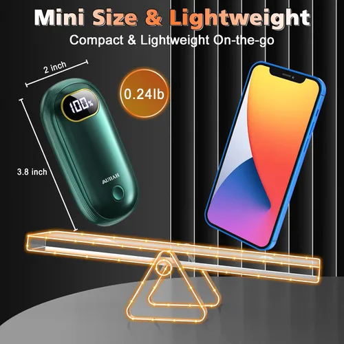 Miniatura 7 de Calentadores de Manos Recargables - Calentadores de Manos Eléctricos Paquete de 2 con Calefacción de Doble Cara para 15Hrs de Calor, Pantalla LED