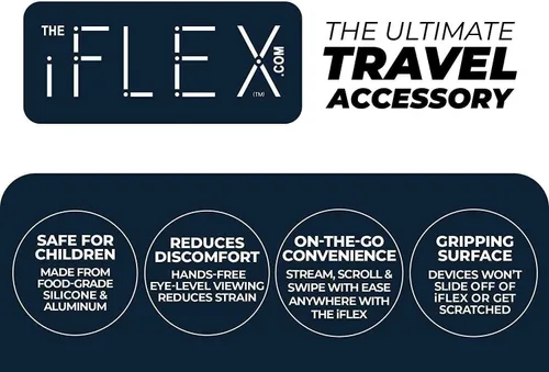 Miniatura 3 de iFLEX Soporte ajustable para teléfono celular y soporte para tableta para el trabajo y el hogar, soporte flexible para teléfono, soporte perfecto