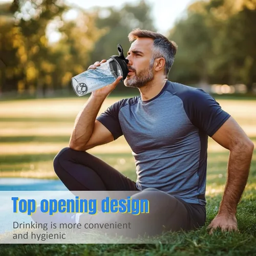 Miniatura 2 de 2 botellas agitadoras para mezclas de proteínas, botella mezcladora de proteínas, para batidos de proteínas súper cremosos de fitness, tazas