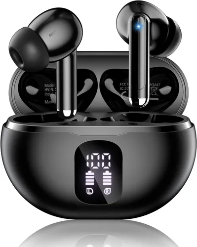 Auriculares inalámbricos, auriculares Bluetooth 5.4 con 50 horas de reproducción, auriculares estéreo de graves profundos, llamadas claras con