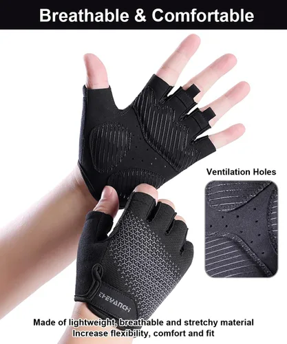 Miniatura 4 de SUJAYU Guantes de entrenamiento sin dedos para hombres y mujeres guantes de bicicleta para hombres accesorios de bicicleta de ciclismo, guantes