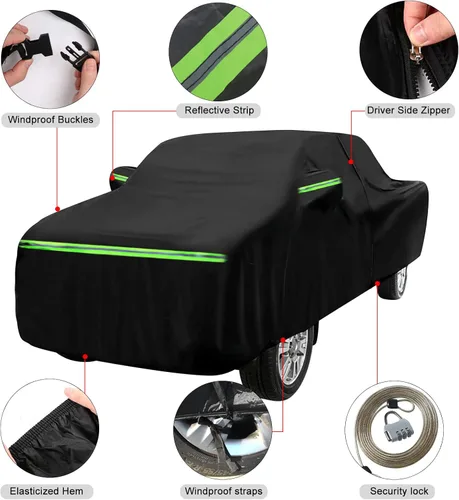 Miniatura 2 de Fundas impermeables para automóvil de repuesto para Ford Bronco 2021-2024 de 4 puertas, 6 capas para todo tipo de clima, cubierta de automóvil