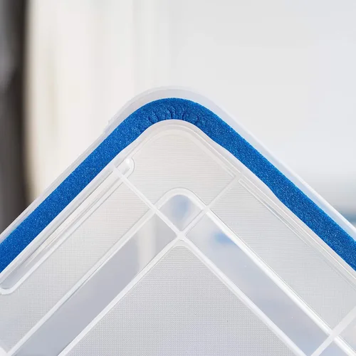 Miniatura 8 de IRIS USA - Contenedor organizador de plástico hermético de 60 cuartos de galón con tapa duradera y sello y hebillas de cierre seguro