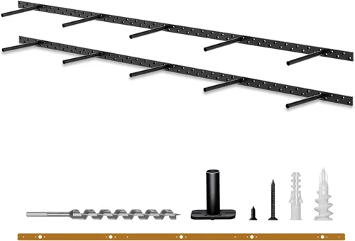 Miniatura 14 de Kit de soporte de estante flotante (no necesita enrutador) con plantilla de guía de taladro - Se adapta a estantes de 1 a 4 pulgadas de grosor
