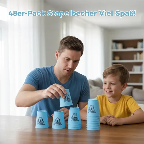 Miniatura 2 de yeesport Vasos apilables deportivos, 48 piezas de vasos deportivos apilables para viajes, fiestas, desafíos, competición, regalo para niños