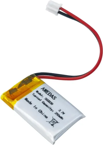 Miniatura 5 de Paquete de 3 baterías 502030 de polímero de litio de 3.7 V 250 mAh 502030 compatible con múltiples dispositivos 502030 baterías de repuesto
