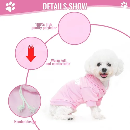 Miniatura 2 de BINGPET - Sudaderas con capucha de seguridad para perros, suéter para cachorros, abrigos para perros para clima frío, suéter con capucha de forro #1
