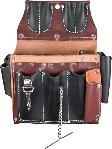 Occidental Leather - Maletín de herramientas para electricistas - Para zurdos - 25 bolsillos y portaherramientas - Fabricado en EE. UU