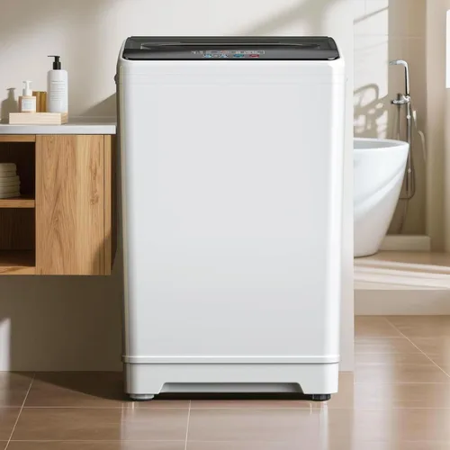 Miniatura 2 de TABU Lavadora portátil de 18 libras, lavadora completamente automática de 2.4 pies cúbicos con bomba de drenaje, lavadora y secadora automática