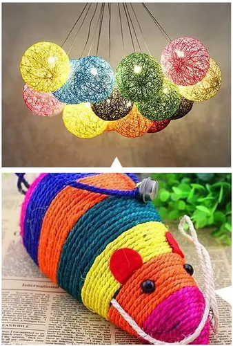 Miniatura 5 de Cuerda de jardín verde de 656 pies, cuerda de yute natural, cuerda de yute resistente, cuerda de Navidad para manualidades, jardinería, floristería