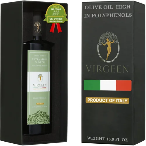 N°1 Aceite de Oliva Virgen Extra para Beber - Aceite de Oliva Italiano de Italia, Ganador de los Premios Oro 2025 - 514 mg/kg Alto en Polifenoles