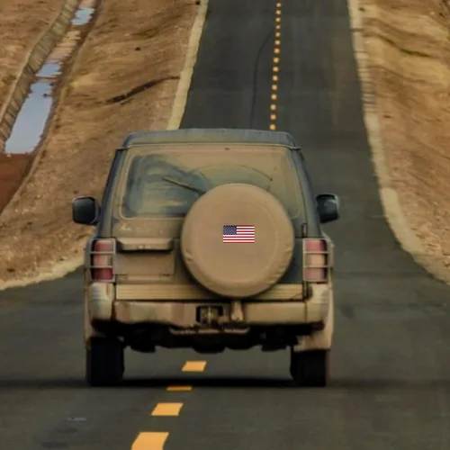 Miniatura 3 de CANTENDO 5 calcomanías adhesivas de la bandera de Estados Unidos, calcomanías reflectantes de vinilo para automóvil, para parachoques de ventana