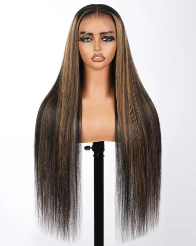 Miniatura 11 de Peluca Balayage Wear and Go sin pegamento, predepilada 12A, densidad del 220%, encaje frontal, peluca de cabello humano 6x5, precortada, pelucas