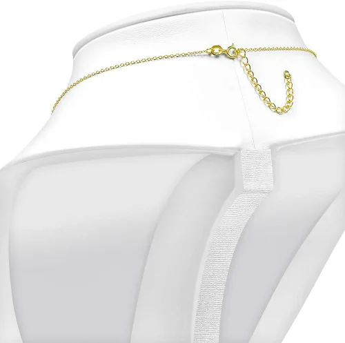 Miniatura 8 de Collar con colgante CZ mal de ojo azul blanco de plata de ley 925