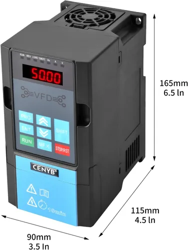Miniatura 8 de Unidad de frecuencia variable de 2.2KW 3HP 11A vfd 220v Entrada 220v Salida trifásica, 0-3000Hz, modo de sintonización de botón de arriba/abajo
