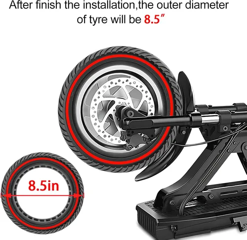 Miniatura 3 de 8.5 Pulgadas Neumático Sólido, Neumático para Patinete Eléctrico Reemplazo de Neumáticos para Xiaomi M365 /Pro /1S /Pro2 /Essential/Gotrax Gxl V2