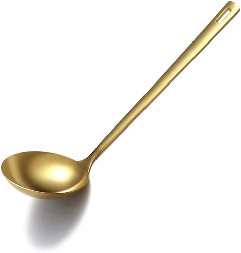 Miniatura 20 de Cuchara de espagueti dorada, servidor de pasta Berglander con chapado en oro de titanio, servidor de espaguetis de acero inoxidable para cocinar