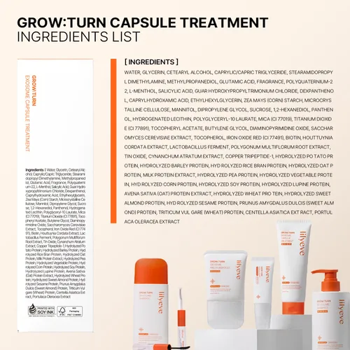 Miniatura 9 de lilyeve GROWTURN - Tratamiento para el crecimiento del cabello alimentado por cápsulas de escualano, proteínas y exosomas, sin sulfato y silicona