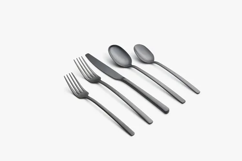 Miniatura 3 de Cambridge Beacon Black Satin - Juego de cubiertos de 20 piezas, acero inoxidable 18/0, apto para lavavajillas, utensilios de cocina, cuchillos
