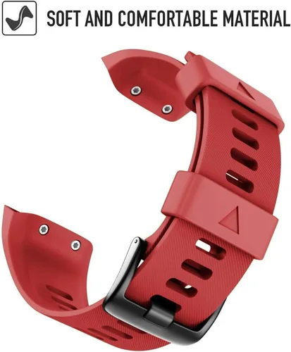 Miniatura 2 de NotoCity Correa de reloj de repuesto de silicona suave para Garmin Forerunner 35, compatible con Garmin Forerunner 35 Smartwatch Rojo