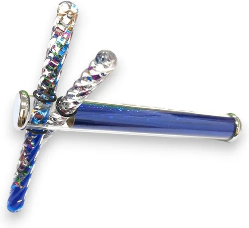 Miniatura 7 de Star Magic KaleidoscopeX - Varita de doble purpurina Kaleidsocope con dos varitas pequeñas con purpurina que cruza el caleidoscopio (azul)
