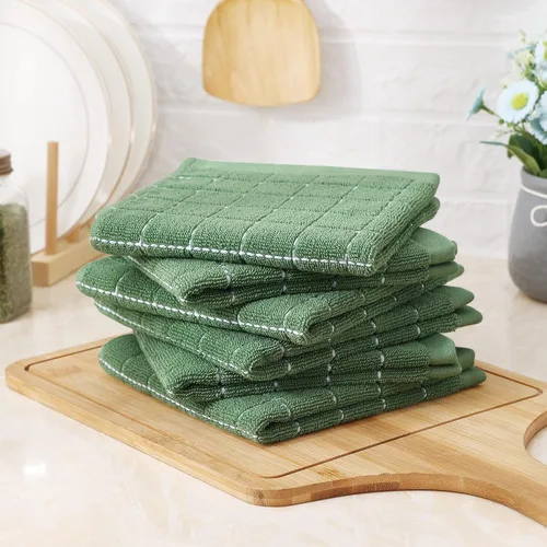 Miniatura 8 de Homaxy Paños de cocina de rizo de algodón 100%, ultra suaves y absorbentes, adecuados para secar y lavar platos, paquete de 6, 12 x 12 pulgadas