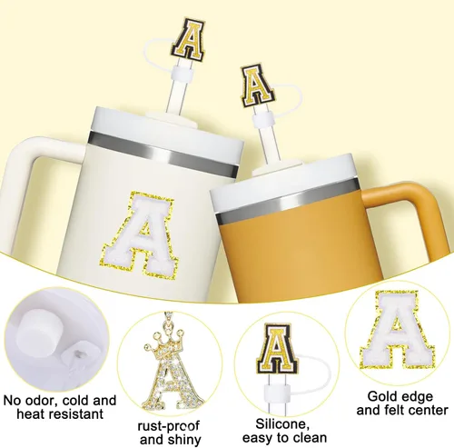 Miniatura 3 de Mity Rain Set de 6 piezas de accesorios para taza para Stanley de 30 oz y 40 oz con asa, tapa para pajita, dije con iniciales de taza, bota