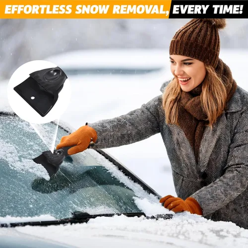 Miniatura 7 de EcoNour Raspadores de hielo para parabrisas de automóvil (1 paquete) Rascador de hielo para automóvil Raspador de nieve para ventana