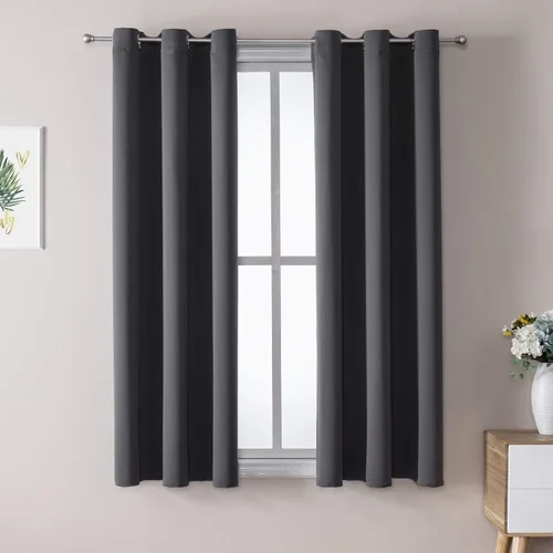 Miniatura 139 de ChrisDowa - Cortinas de cenefa pequeñas para cocina, cortinas cortas con ojales y aislamiento térmico para oscurecer la sala y habitación