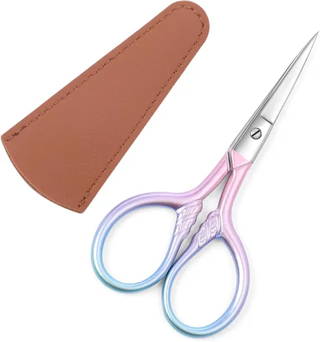 Cuidado personal Herramientas profesionales de belleza (rosa) Tijeras pequeñas Depilación facial y oído, nariz y cejas, recorte de barba Tijeras de