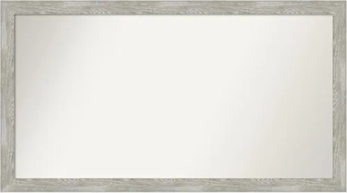 Miniatura 297 de Amanti Art Espejo de baño gris para sobre el fregadero, 31 x 48 pulgadas, espejo de tocador rectangular estrecho de color gris, marco de madera
