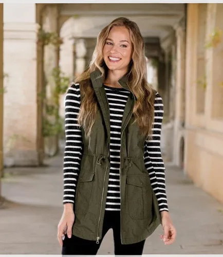 Miniatura 5 de Charles River Apparel Chaleco utilitario Bristol para mujer, chaleco de moda ajustado más largo