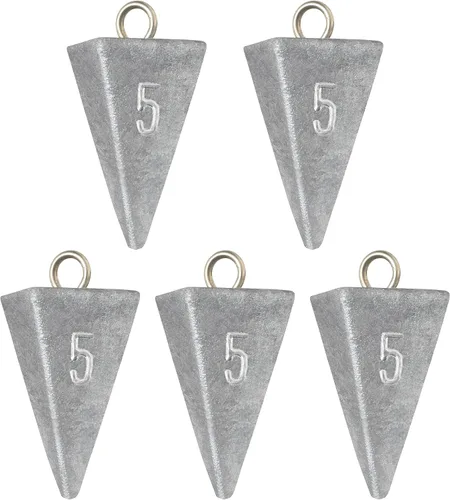 Miniatura 10 de BLUEWING Pyramid Sinkers Pesas de pesca de plomo 1oz, 2oz, 3oz, 5oz, 8oz, 10oz, 12oz, 16oz, 32oz para agua salada