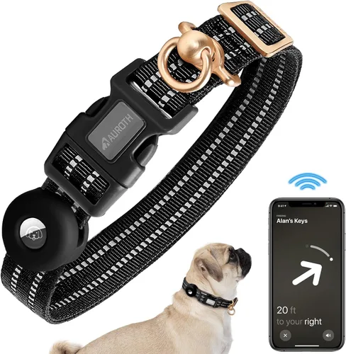 Miniatura 23 de Collar de perro Auroth para perros medianos y grandes, collar de perro reflectante, collares de perro de nylon suave ajustables con resistente army