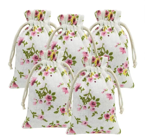 Miniatura 20 de 20 bolsas de arpillera con cordón, bolsas de regalo de boda de 3.9 x 5.3 pulgadas, joyas, fiestas de cumpleaños, baby shower, artes y manualidades