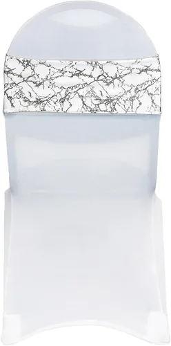 Miniatura 40 de YOUR CHAIR COVERS - Bandas elásticas de elastano para sillas, color negro (paquete de 10), bandas elásticas universales para banquetes, fiestas